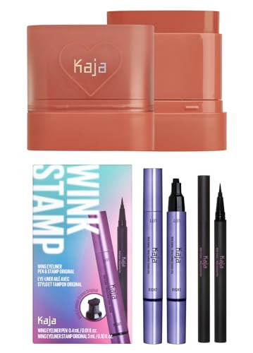 Kaja Dewy Bar - #Cranberry Cooler 10G + Winged Eyeliner & Pen - Wink Stamp Bundle