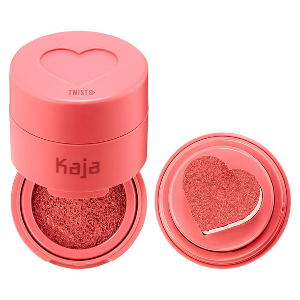 Kaja Blusher - Cheeky Stamp 01 Coy  Kbeauty Cute Makeup Buildable & Blendable Shade With Heart-Shaped Applicator Sunkissed Finish Travel Size Hygienic Portable Korean Makeup 0.17 Oz
