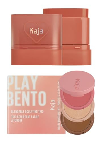 Kaja Dewy Bar - #Cranberry Cooler 10G + 3-In-1 Blendable Sculpting Trio - Play Bento 02 Cloud Latte Bundle