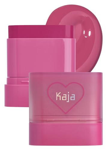 Kaja Dewy Bar (001 Berry Sparkler) + Lip Gloss - Gloss Shot 01 Crystal Clear 0.14 Fl Oz Bundle