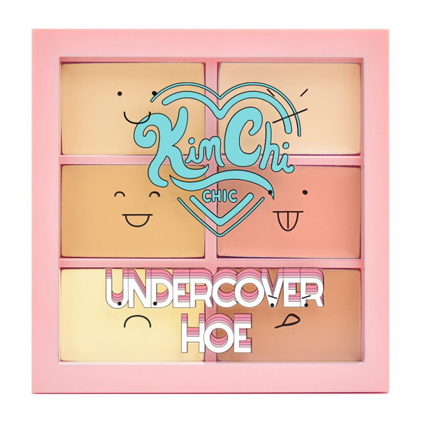 Kimchi Chic Undercover Hoe Corrector Palette - Full Coverage Concealer Creamy Long Wearing Hides Dark Circles & Blemishes Cruelty  Deep 0.25Oz