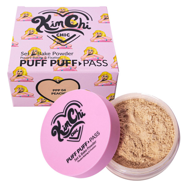Kimchi Chic Beauty Puff Puff Pass Set And Bake Setting Powder For Makeup Extra Fluffy Loose Face Powder Poof Soft Natural Face Makeup For Uneven Skin Tone 02 Banana