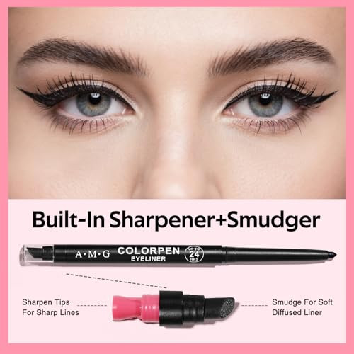 6 Pack Waterproof Eyeliner Pencils For Women Smudge Proof Long Lasting Retractable Gel Eyeliner Set For Precise Definition Easy Application Cruelty