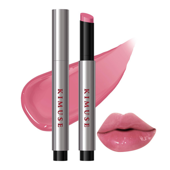 Kimuse Lip Plumper Hydrating Korean Lip Gloss Click Tinted Lip Balm Solid Lipstick For Plumps & Moisturizes Long-Wearing All-In-One Lip Plumping Gloss Balm