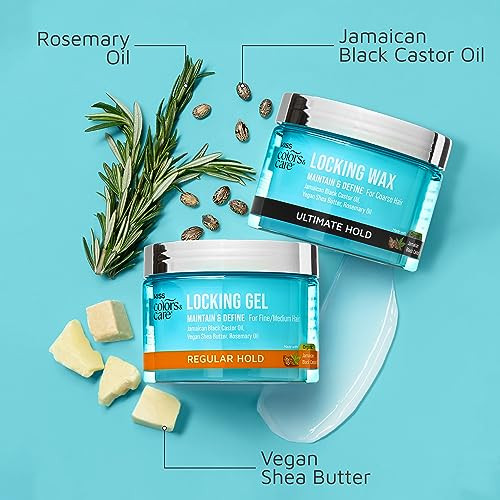 Kiss Colors & Care Ultimate Hold Locking Wax 6 Oz. - Starts And Maintains Locs With Long Lasting Hold And No Build Up. Ideal For Thicker Hair Textures