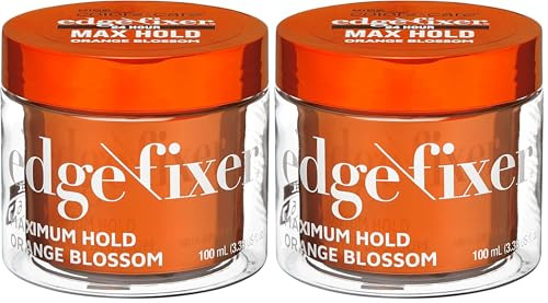 Kiss Colors & Care 24 Hour Maximum Hold Scented Edge Fixer Biotin B7 Infused All Hair Types Non-Greasy Gel No Flaking 100 Ml (3.38 Us Fl. Oz.) - Coconut Scent