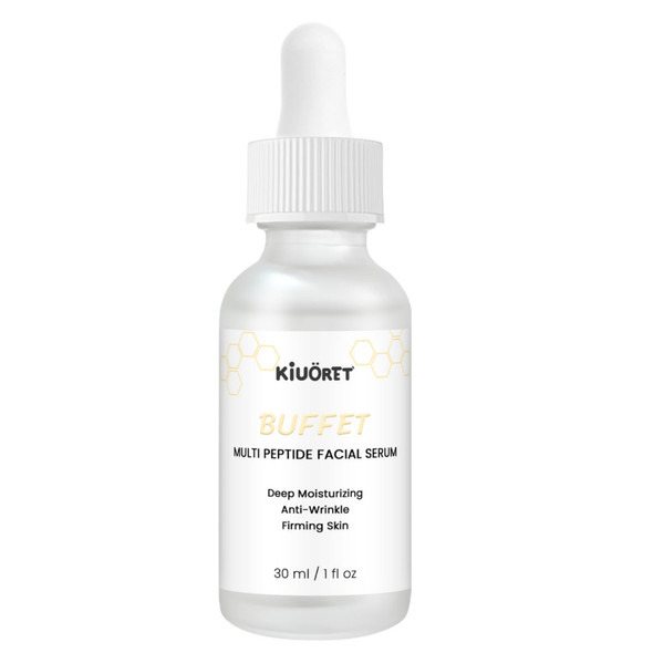 Kiuoret Buffet Peptides Serum For Face - 30Ml Multi Peptide Facial Serum Reduces Wrinkles And Fine Lines - Peptide Serum With Hyaluronic Acid And Amino Acids For Hydration Or Women & Men