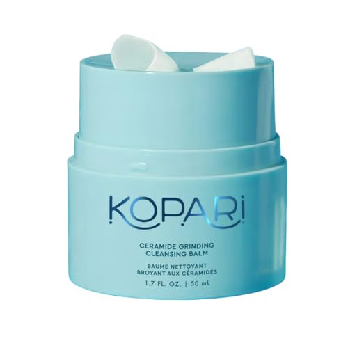 Kopari Ceramide Grinding Cleansing Balm Face Cleanser & Makeup Remover With Ceramides Vitamin E & Sea Buckthorn Oil Moisturizing Twist-Up Balm For Sensitive Dry Or Oily Skin 1.7Oz