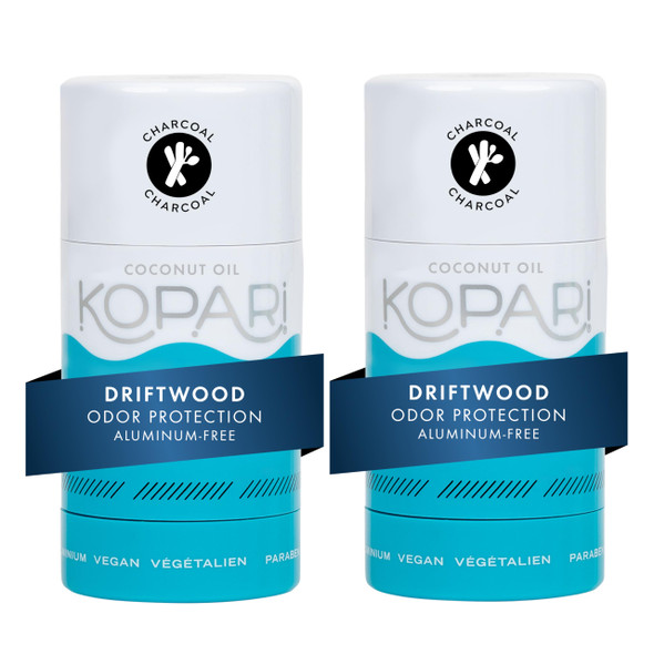 Kopari Aluminum  Coconut Deodorant Non Toxic & Clean Plant-Based Bodyworks No Aluminum Parabens Or Baking Soda Long Lasting Protection Original 2 Pack