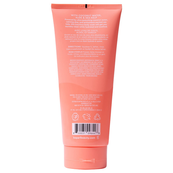 Kopari Jumbo Coconut Hydrating Body Wash With Organic Coconut Water Sea Kelp And Aloe Vera Luxurious Gel To Foam Sweet Coconut & Vanilla 25 Oz