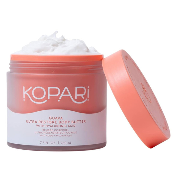 Kopari Jumbo Ultra Restore Body Butter Whipped Lightweight Formula Hyaluronic Acid & Mango Seed Butter Deep & Long-Lasting Moisture Coconut 12 Oz