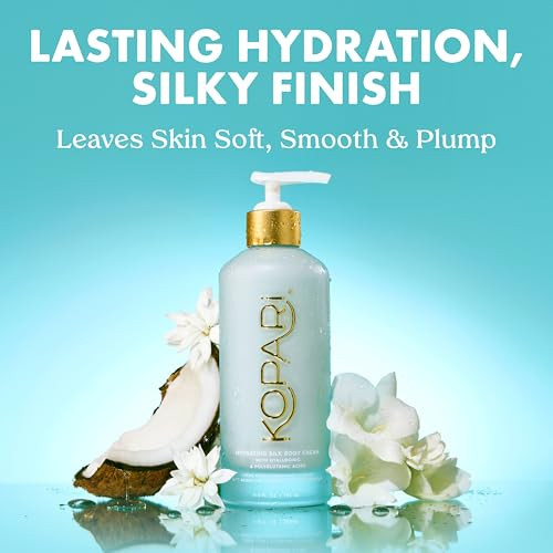 Kopari Hydrating Silk Body Cream With Hyaluronic & Polyglutamic Acids Ãƒ¢Ã¢Š¬Ã¢‚¬Å“ Long Lasting Moisturizer For Dry Skin Lightweight & Silky Texture Sweet Coconut Milk Scent 6.7 Oz