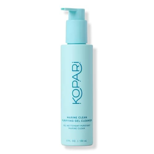 Kopari Marine Clean Purifying Gel Cleanser Infused With Amino Acids & Vitamin B5 Dual-Action Gel-To-Foam Cleanser Gentle And Nourishing 5 Oz   Look Same Formula Product Packaging May Vary