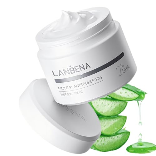 Lanbena Blackhead Mask Nose Plants Pores Strips Blackhead Remover Mask Peel Off Mask Facial Pore Cleanser Purifying Face Mask Nose Strips (1.06 Ounce) - White