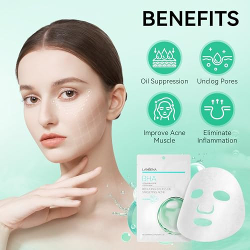 Lenbena Bha Facial Masks For Women Skin Care Hydrate And Soothe For All Skin Types 1 Pack