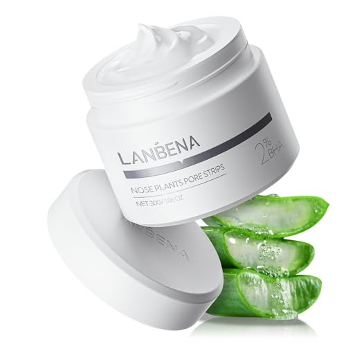 Lanbena Blackhead Remover Nose Pore Strips For Blackheads Black Head Remover Mask For Face Puntos Negros 30G+60Pcs Paper