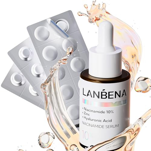 Lanbena Revolutionary Vitamin C Serum For Face Illuminating Fcae Serum With Niacinamide Brightening Anti-Aging Essence For Sensitive Skin Non-Greasy Reduces Dark Spots & Wrinkles (1.05 Oz)