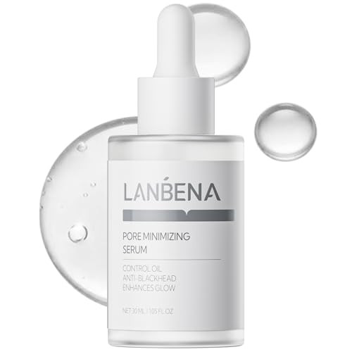 Lanbena Pore Minimizer Serum Pore Minimizer & Reducer For Face Minimizing Shrinking Oil Control Firming Tightening Pores 100% Vegan Pore Moisture After Blackhead Remover 1.05 Fl.Oz