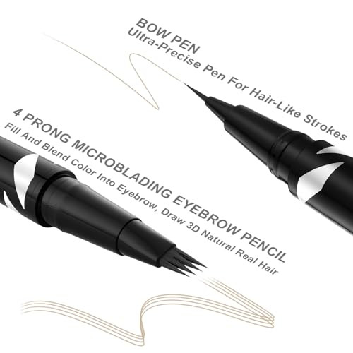 Lavone Eyebrow Pen2-In-1 Dual-Ended Waterproof Eyebrow Pencilwith 4 Tip Microblading Eyebrow Pen And Ultra-Precise Brow Pencildual-Ended Eyebrow Brusheyebrows Makeup For Natural Looking-Blonde