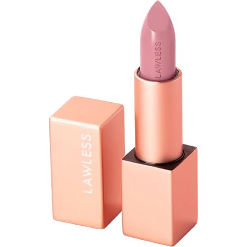 Lawless Forget The Filler Lip-Plumping Line-Smoothing Satin Cream Lipstick Baby Rose 0.1 Ounce