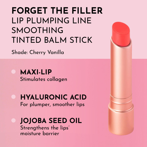 Lawless Women'S Forget The Filler Lip Plumping Line Smoothing Tinted Balm Juicy Watermelon Pink 0.1 Ounce / 2.9 Ml