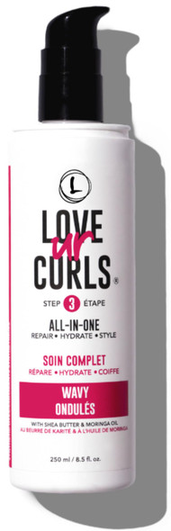 Love Ur Curls - Kinky Coily All In One Curl Cream Styler Curling Cream For Curly Hair Repair Define Hydrate & Style With Shea Butter 250Ml