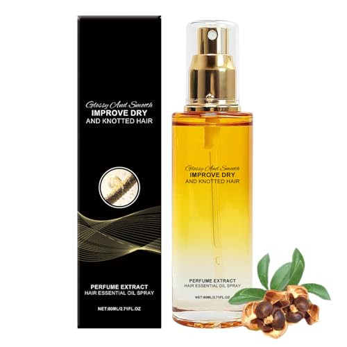 Loyotice Conditioning Oil Spray Scalp & Hair Strengthener Leave-In Hair Conditioning Oil With Jojoba Oil And Shea Butter Scented Hair Oil Spray Improve Dry And Frizzy 80Ml