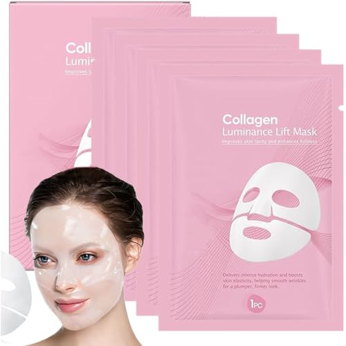 Loyotice 4Pcs Bio-Collagen Face Mask Overnightbio Collagen Glow Up Mask 2.0Real Deep Hydrating Collagen Mask For Glass Glowing Skin Wrinkle Reduction & Elasticitypore Minimization