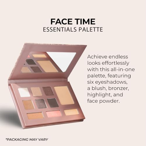 Luminess Face Time Essentials Face Palette - Includes Bronzer Blush Highlighter Face Powder And 6 Eyeshadows - Highly Pigmented Long-Wearing Makeup Palette - Silky Smooth Easy To Blend