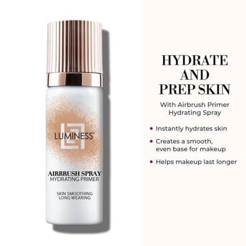 Luminess Airbrush Spray Flawless Finish Trio Kit - Hydrating Primer Blush Mist & Makeup Eraser For Radiant Perfection 3-Piece Collection To Prime Enhance & Refresh Your Complexion All Skin Types