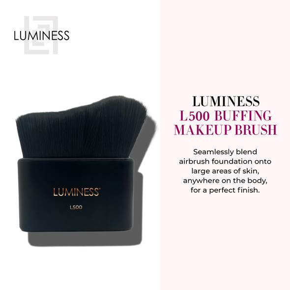 Luminess Large Body Makeup Brush - Perfect Body Brush For Tattoo Cover-Up & Self Tanning - Professional Kabuki Brush For Face Neck Body & Legs - Achieve Flawless Streak- Coverage