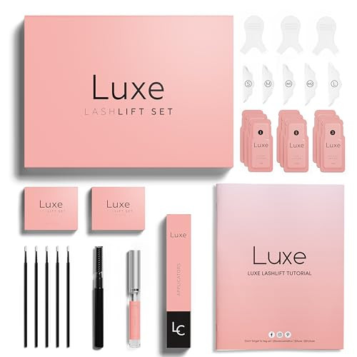 Luxe Cosmetics - Lash Lift Kit - Complete Set For Eyelash Lifting -  Pro Version - Easy To Apply And Long Lasting Finish - Professional Results Up To 8 Weeks From Home- Includes 3 Applications