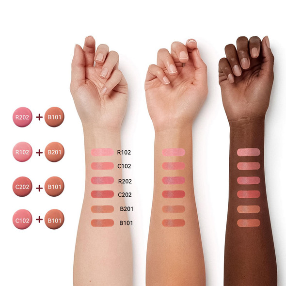 Maange Liquid Blush 2 Pcs Long-Lasting Multi-Use Blush For Cheeks Liquid Makeup For Face Finish (C102+B101)