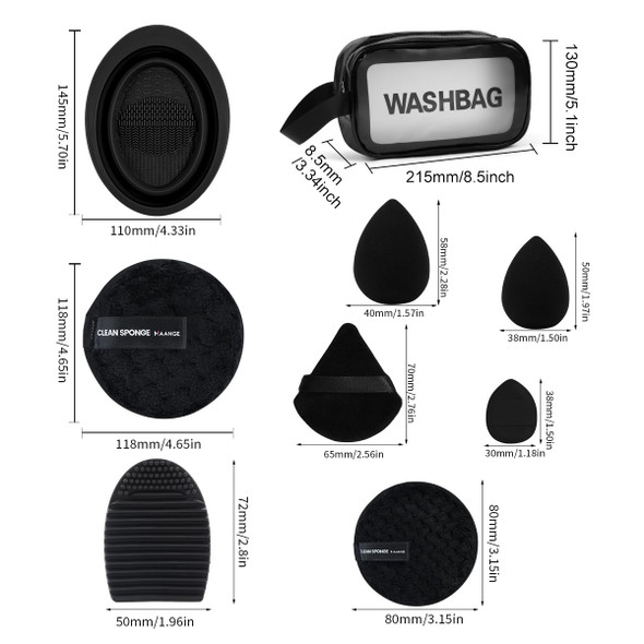 Maange Makeup Brushes 49 Pcs Makeup Kit Multi-Functional Makeup Tool Set With Makeup Brush Foundation Brush Make Up Brushes Set (Black 49 Piece Set)