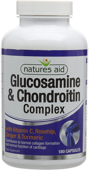 Natures Aid Glucosamine and Chondroitin Complex - Pack of 180 Capsules