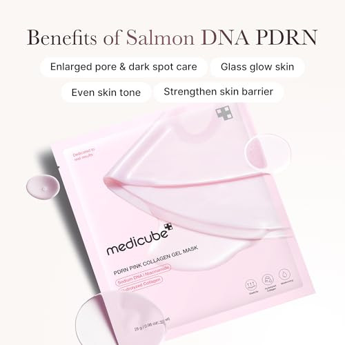 Medicube Pink Pdrn Day & Night Gel Duo: Salmon Dna Pdrn Pink Collagen Jelly Gel Mask (4Ea) And Pink Collagen Jelly Pad  Holiday Stocking Stuffers