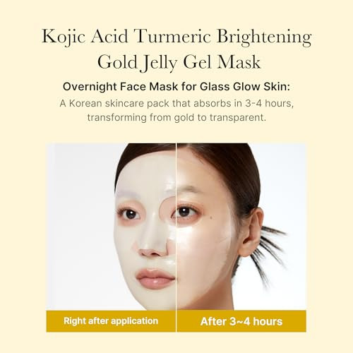 Medicube Day & Night Kojic Acid Duo: Kojic Acid Turmeric Brightening Gold Jelly Gel Mask And Kojic Acid Turmeric Clarifying Toner Pad