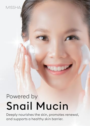 Missha Cell Re Snail Foaming Cleanser 3.38 Fl Oz - Korean Skin Care Face Wash With Snail Secretion Filtrate Deep Cleansing Hydration Boost Skin Elasticity Creamy Texture Moisture Lock