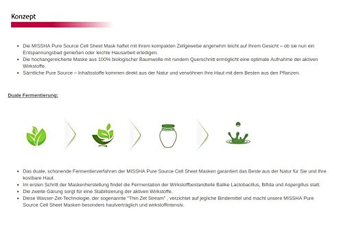 Missha Pure Source Cell Sheet Mask (Rice - 10 Sheets)