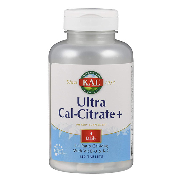 Kal Ultra Calcium Citrate Plus Tablets, 120 Count