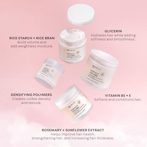 Naturelab.Tokyo Perfect Volume Thickening & Conditioning Hair Masque  Hydrate Hair While Adding Softness & Smoothness  6.7 Fl Oz