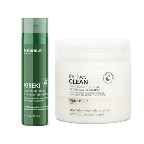 Naturelab. Tokyo Kiseki Molecular Repair Leave-In Hair Masque & Perfect Clean Clarifying Scalp Scrub