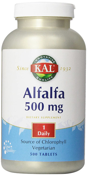 KAL Alfalfa 8 Grain Tablets, 500 mg, 500 Count
