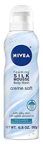 Nivea Creme Soft Foaming Silk Mousse Body Wash Vanilla And Jasmine Blossom 6.8 Ounce