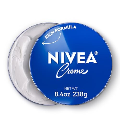 Nivea Creme Body Face And Hand Moisturizing Cream German Formula Rich Body Moisturizer With Provitamin B5 8.4 Oz Tin