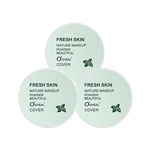 O'Cheal Loose Setting Powder Waterproof Matte Setting Finish Makeup Oil-Control Womens Cosmetics With Puff Mineral Facial Loose Powder