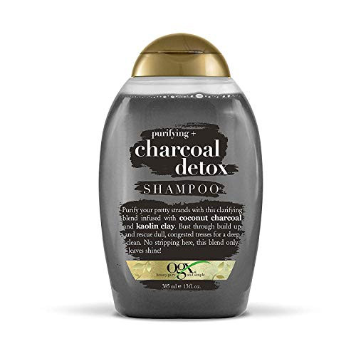 Ogx Purifying + Charcoal Detox Shampoo For Buildup Removal And Light Nourishment No Sulfates 13 Fl Oz