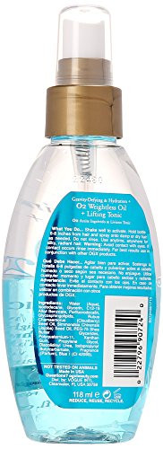 Organix Gravity-Defying & Hydration Plus Oxygen Weightless Oil Lifting Tonic 4 Fluid Ounce