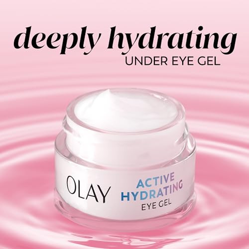 Olay Active Hydrating Eye Gel Fragrance- Anti-Aging Eye Cream With Hyaluronic Acid And Niacinamide 0.5 Oz