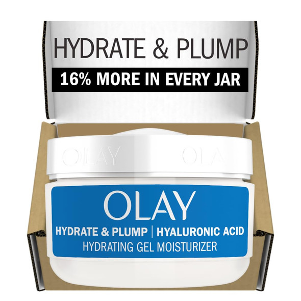 Olay Hyaluronic Acid Face Moisturizer Instant Hydration For Women Fragrance- - Dry Skin Solution Glowing Smoothing Plumping Reing - Niacinamide Amino Peptides 1.7 Oz